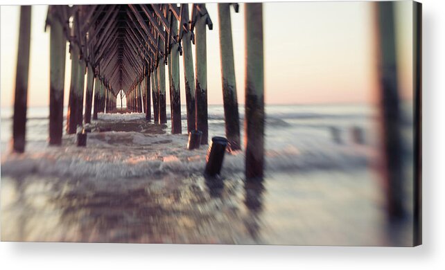 Tranquility Acrylic Print featuring the photograph Under The Pier With Blur by Michele Sons