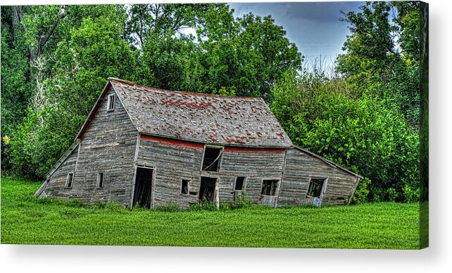 Old Acrylic Print featuring the photograph Wind swept home by Jim Boardman