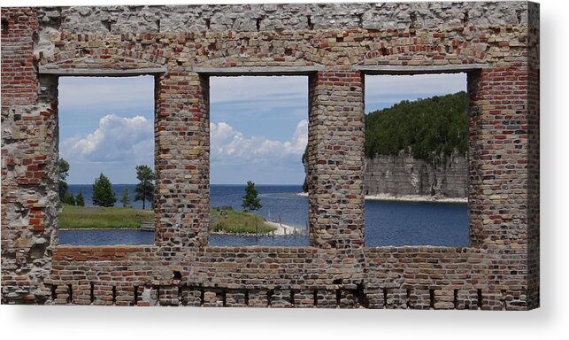 Fayette Historic State Park Acrylic Print featuring the photograph Windows on Snail Shell Harbor by Keith Stokes