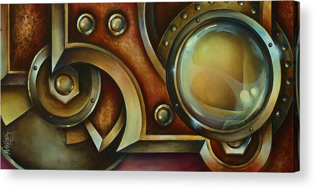 Industrial Painting Acrylic Print featuring the painting 'Access Denied' by Michael Lang