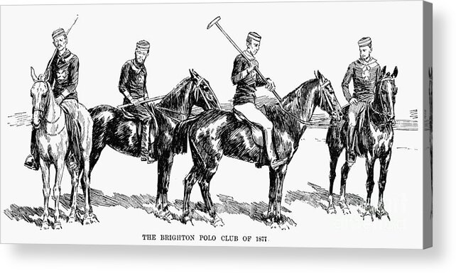 1877 Acrylic Print featuring the photograph Brighton Polo Club, 1877 by Granger