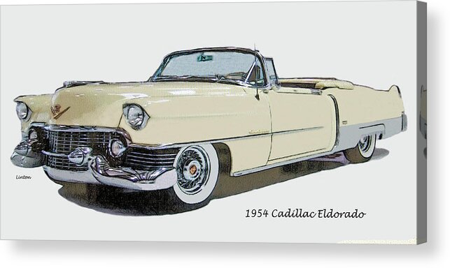 Cadillac Eldorado Acrylic Print featuring the digital art Eldorado by Larry Linton