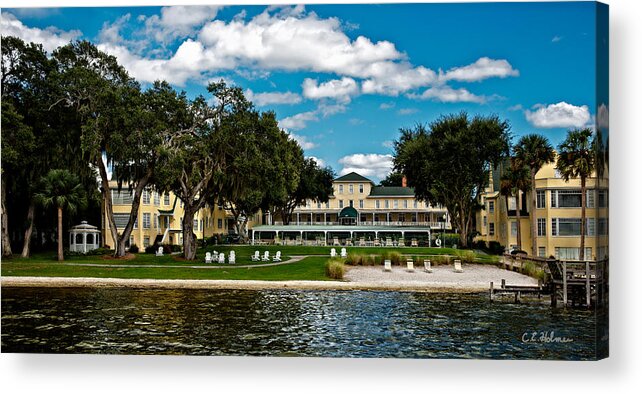 Lakeside Inn Acrylic Print featuring the photograph Lakeside Inn by Christopher Holmes