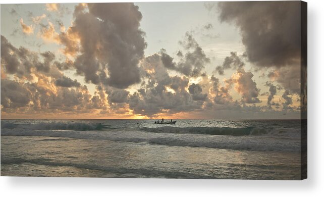 Morning Sun Rise Acrylic Print featuring the photograph Morning Fishing by Nick Mares