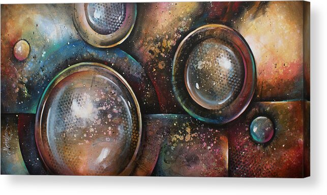 Abstract Acrylic Print featuring the painting ' Inevitable' by Michael Lang
