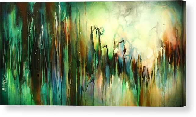 Abstract Acrylic Print featuring the painting ' Returning ' by Michael Lang