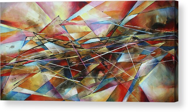 Abstract Acrylic Print featuring the painting ' Surface ' by Michael Lang