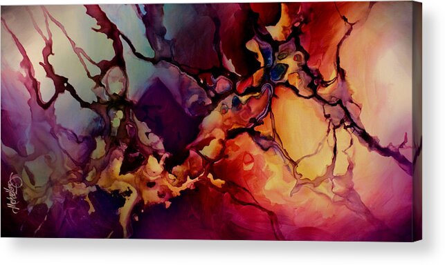 Passion Acrylic Print featuring the painting Passion #1 by Michael Lang