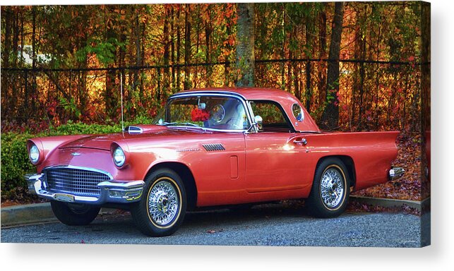 Transportation Acrylic Print featuring the photograph 1957 Thunderbird 003 by George Bostian