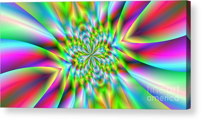 Abstract Acrylic Print featuring the digital art 2X1 Abstract 342 by Rolf Bertram