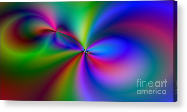 Abstract Acrylic Print featuring the digital art 2X1 Abstract 421 by Rolf Bertram