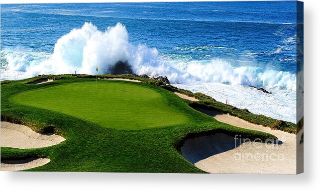 Golf Acrylic Print featuring the photograph 7th Hole - Pebble Beach by Michael Graham