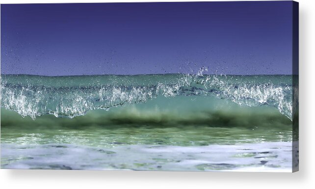 Waves Acrylic Print featuring the photograph A Clean Break by Chris Cousins