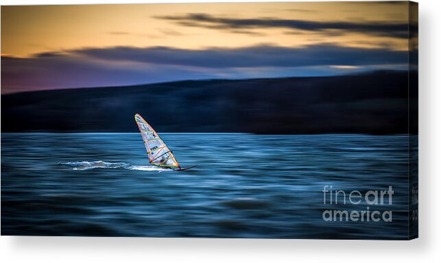 Ammersee Acrylic Print featuring the photograph A Great Way To End The Day by Hannes Cmarits