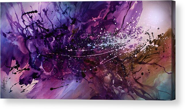 Paintings Acrylic Print featuring the painting Abstract Design 66 by Michael Lang