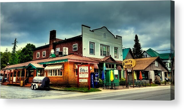 Billy's Walt's And The Oil Well - Old Forge Ny Acrylic Print featuring the photograph Billy's Walt's and the Oil Well - Old Forge NY by David Patterson