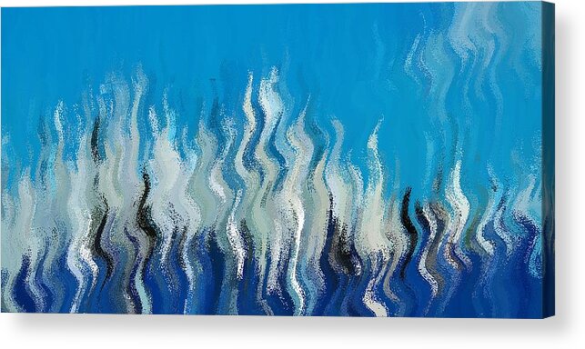 Blue Acrylic Print featuring the digital art Blue Mist by David Manlove