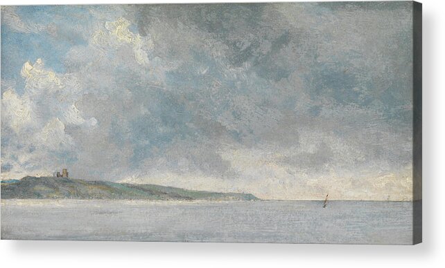 John Constable Acrylic Print featuring the painting British Title Coastal Scene with Cliffs by John Constable