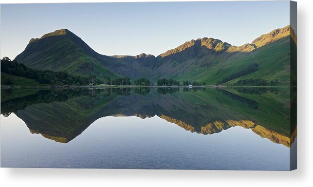 Buttermere Acrylic Print featuring the photograph Buttermere Reflections by Stephen Taylor