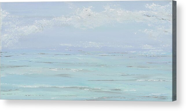 Ocean Acrylic Print featuring the painting Misty Morning by Tamara Nelson