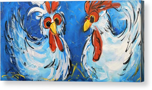 Chicken Acrylic Print featuring the painting Chicken Coop by Terri Einer