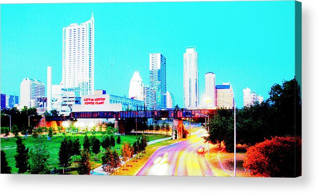 Austin Acrylic Print featuring the photograph City of Austin From The Walk Bridge 2 by James Granberry