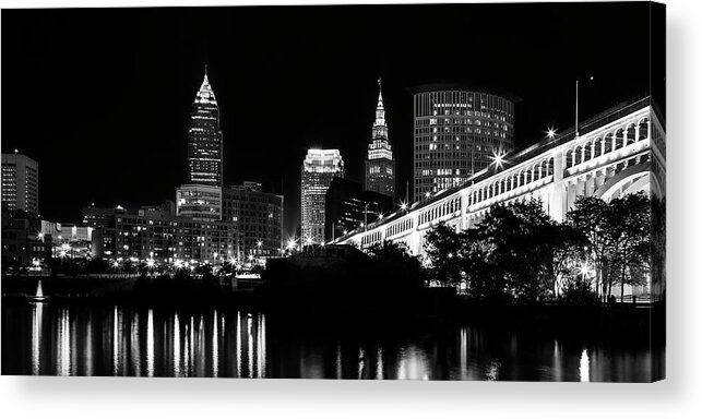 Cleveland Acrylic Print featuring the photograph Cleveland Skyline by Dale Kincaid