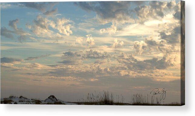 Clouds Acrylic Print featuring the photograph Clouds Gulf Islands National Seashore Florida by Paul Gaj