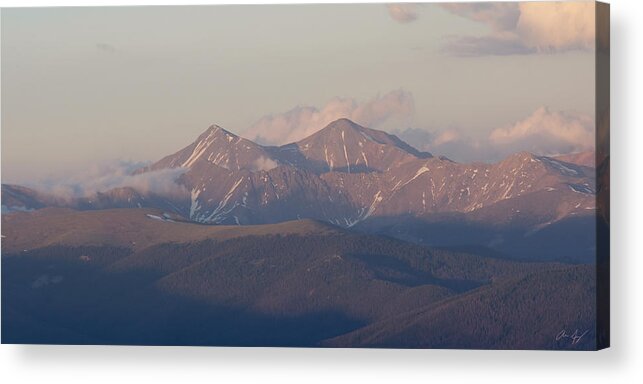 14ers Acrylic Print featuring the photograph Colorado 14ers Grays and Torreys Peaks by Aaron Spong