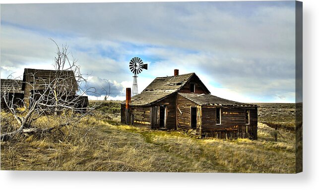 Cowboy Acrylic Print featuring the photograph Cowboy Cabin by Steve McKinzie