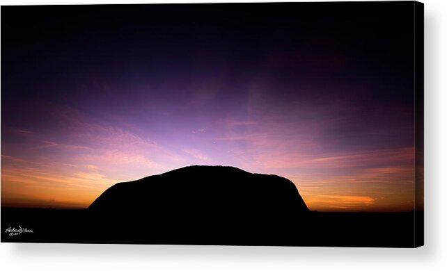 Uluru Acrylic Print featuring the photograph D A W N I N G by Andrew Dickman