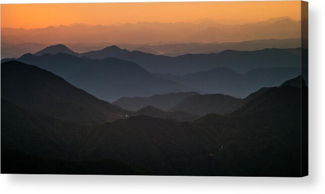 Landscape Acrylic Print featuring the photograph Dawn at Jirisan by Ng Hock How