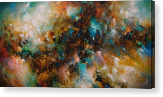 Abstract Acrylic Print featuring the painting 'Deniable Space' by Michael Lang