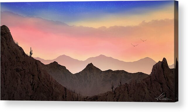 Arizona Acrylic Print featuring the photograph Desert Landscape by Anthony Citro