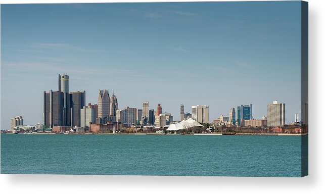 Detroit Acrylic Print featuring the photograph Detroit Skyline by Steve L'Italien