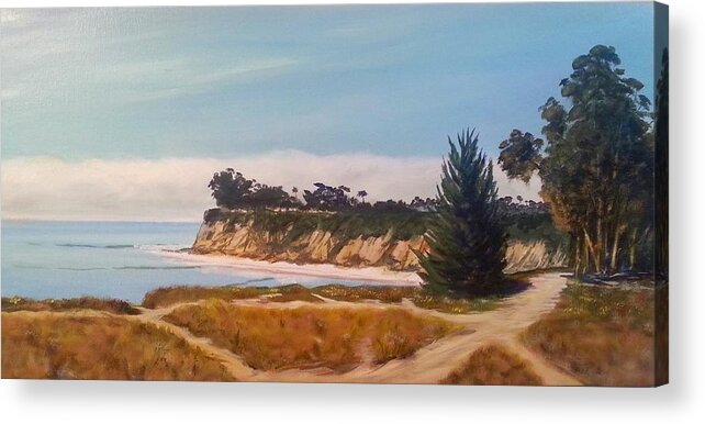 Seascape Acrylic Print featuring the painting Short walk to Devereux Point by Jeffrey Campbell