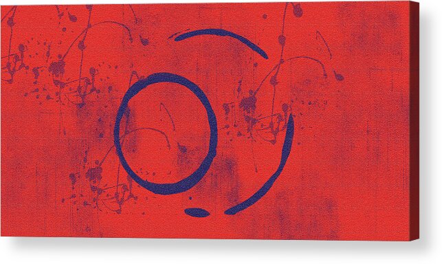 Red Acrylic Print featuring the painting Eclipse II by Julie Niemela