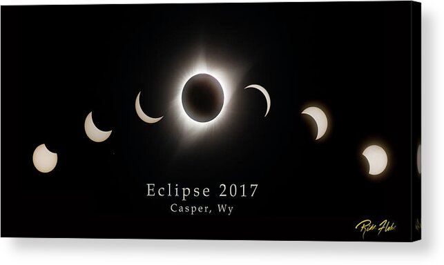 Wyoming Acrylic Print featuring the photograph Solar Eclipse Collage 1 by Rikk Flohr
