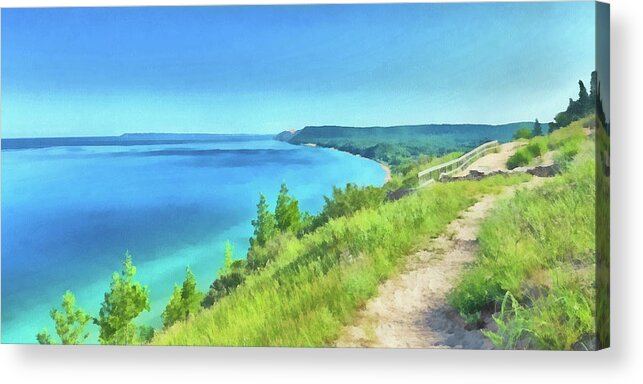 Empire Bluffs Acrylic Print featuring the digital art Empire Bluffs by Digital Photographic Arts
