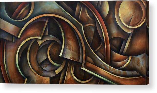 Abstract Painting Acrylic Print featuring the painting Evolution by Michael Lang