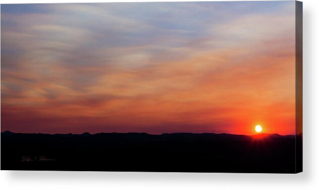 Sunset Acrylic Print featuring the photograph Glow Over the Hills by Steve Sullivan