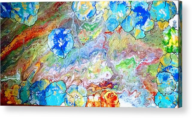 Pour Acrylic Print featuring the painting Happy heart by Valerie Josi