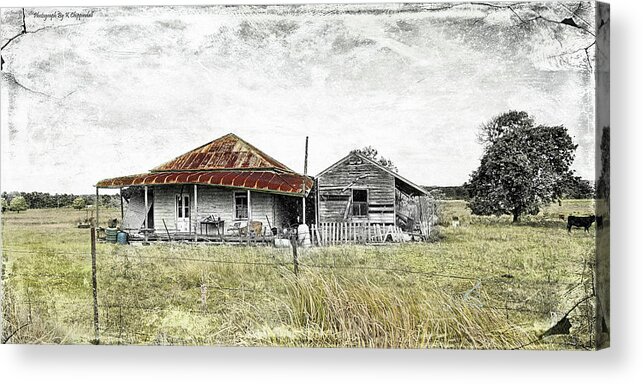 Farmland Photography Acrylic Print featuring the digital art Home sweet home 001 by Kevin Chippindall