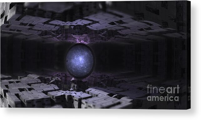 Fractal Acrylic Print featuring the digital art How Did That Get In Here by Jon Munson II