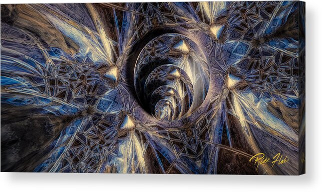 Crystals Acrylic Print featuring the photograph Ice Crystal Abstract by Rikk Flohr