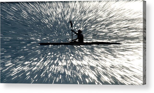 Kayak Acrylic Print featuring the photograph Kayak zoom by Steve Somerville