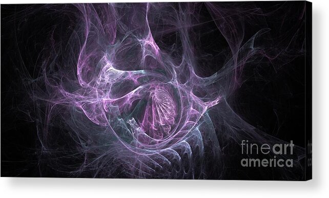 Apophysis Acrylic Print featuring the digital art Lavender Web by Kim Sy Ok