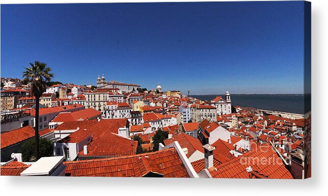 Europe Acrylic Print featuring the photograph Lisbon panorama 3 by Rudi Prott