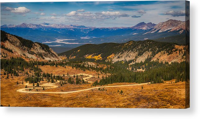 Roads Acrylic Print featuring the photograph Long and Winding Colorado Road by James BO Insogna