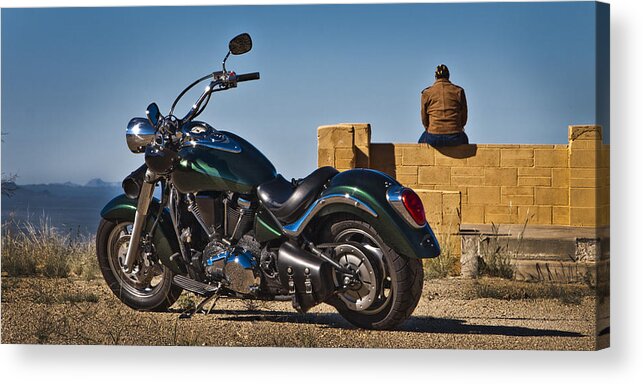 Motorcycle Acrylic Print featuring the photograph Long Ride by Dean Farrell